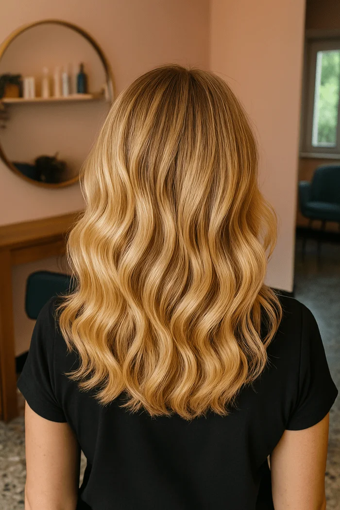 Capelli biondi con colore luminoso
